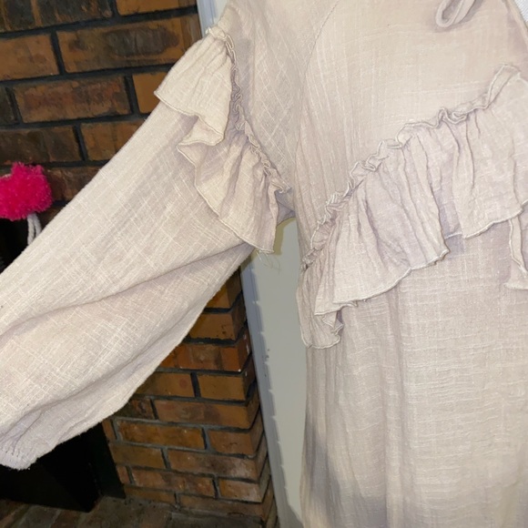 Linen ruffle top - Picture 3 of 4